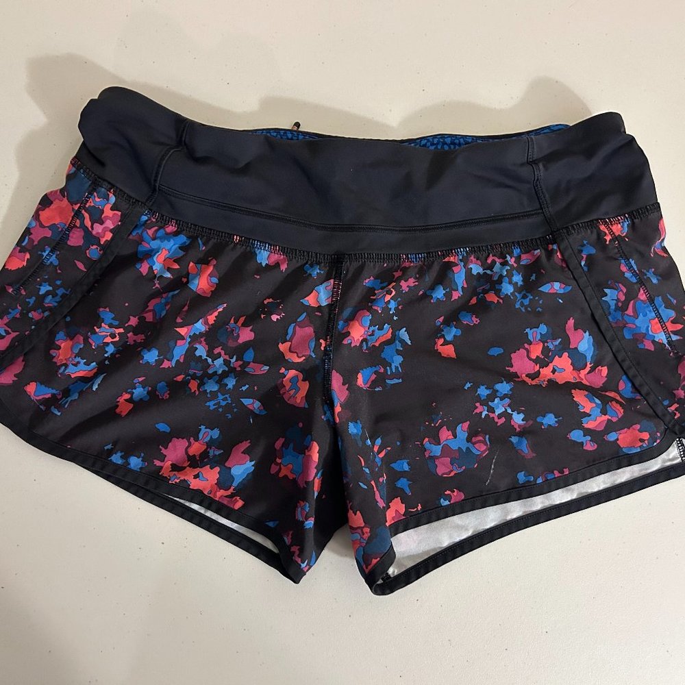 Lulu Lemon Active Blue & Pink Shorts